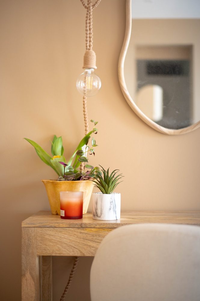 Ambiance intérieure, suspension et plantes